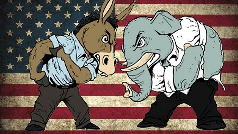 Схватка слона с ослом, корректура на предвыборную борьбу в парламент США / Фото: e-news.su