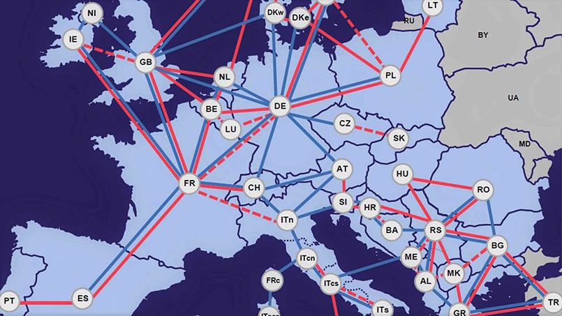 Проект ENTSO E объединит энергосистемы 36 государств Европы. Фото: tscnet.eu