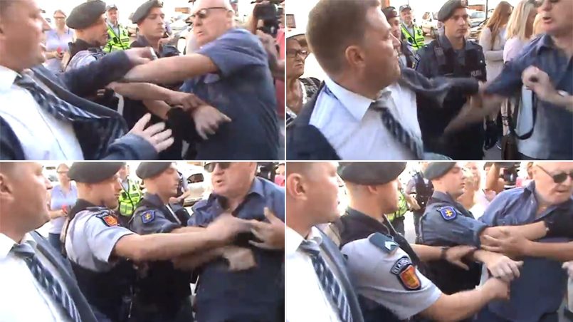 Нападение на Вячеслава Титова 26 июля у здания горсовета / Фото: facebook