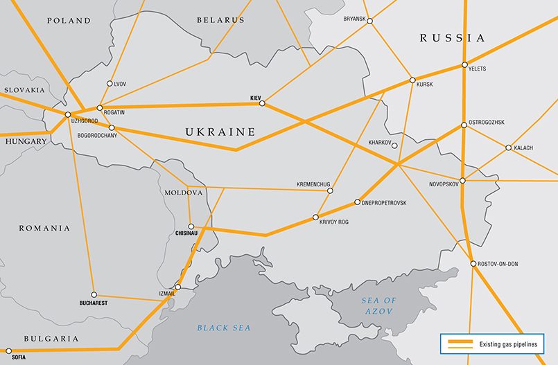 Газотранспортная сеть Украины. Фото: gazprom.com