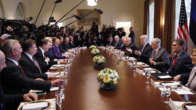 Встреча президента США Дональда Трампа с лидерами прибалтийских стран в Вашингтоне / Фото: Reuters