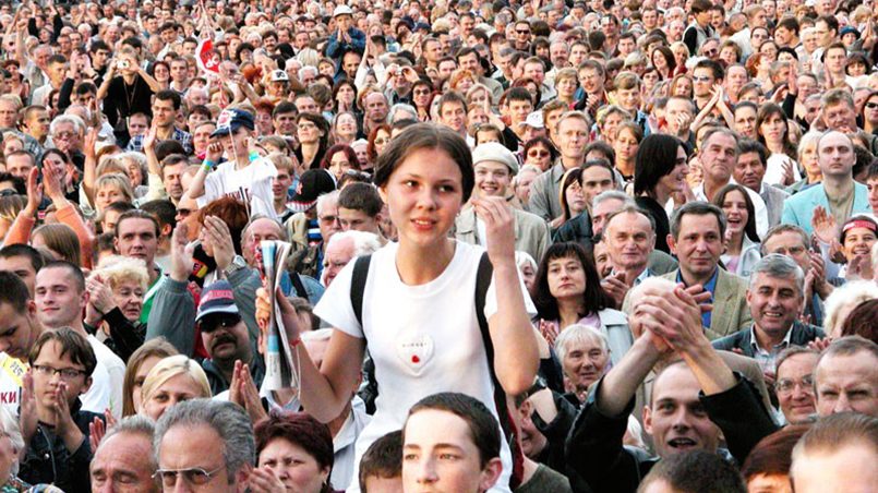 Массовые протесты против реформы русских школ Латвии 2003–2005 гг. / Фото: russkije.lv