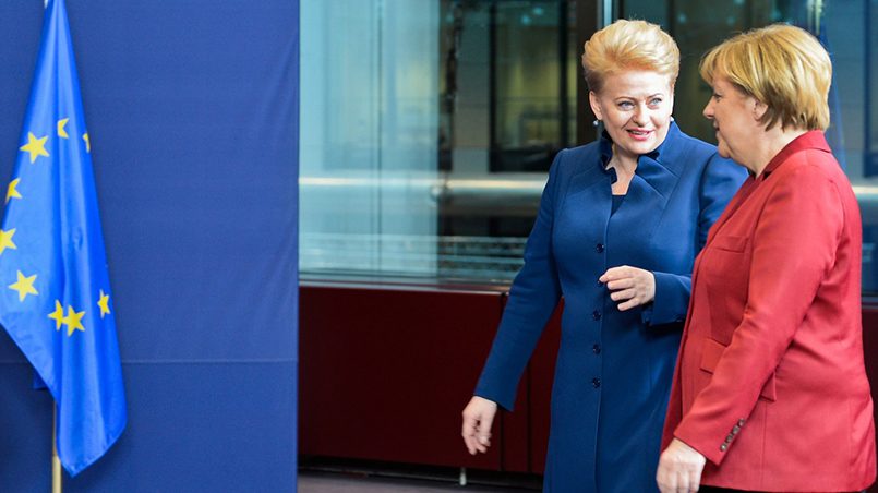 Президент Литвы Даля Грибаускайте и канцлер ФРГ Ангела Меркель / Фото: news-front.info