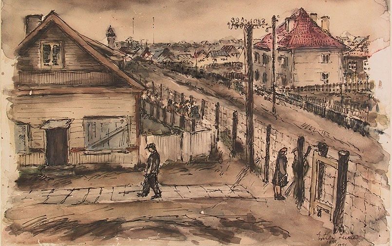 Эстер Лурье (1913–1998). Рисунок Вильямпол, Каунасское гетто