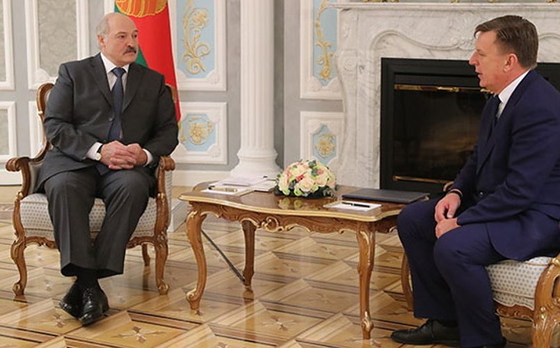 Александр Лукашенко и Марис Кучинскис, 8 февраля / Фото: kp.by