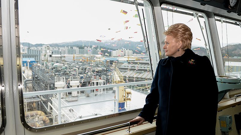 Dalia Grybauskaitė onboard the Independence / grybauskaite1.lrp.lt