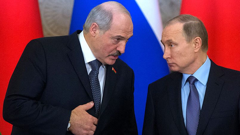 Президент Белоруссии Александр Лукашенко и президент России Владимир Путин / Фото: Газета.Ру