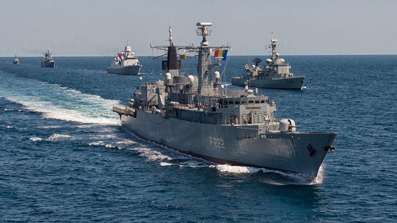 Объединенные силы морского флота стран НАТО во время учений «Морской щит», май 2018 года. Фото: karadeniz-press.ro