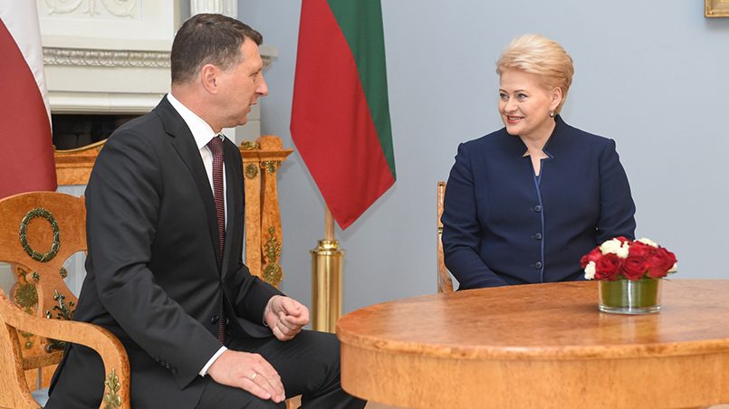 Президенты Латвии и Литвы Раймонд Вейонис и Даля Грибаускайте / Фото: lrp.lt