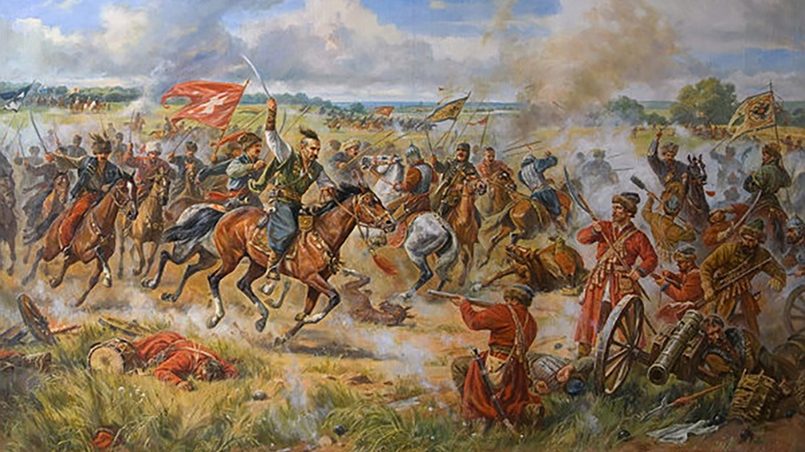 Картина «Конотопская битва» Артура Орлёнова
