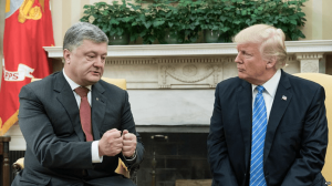 Петр Порошенко и Дональд Трамп в Вашингтоне 20 июня 2017 г.
