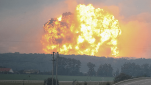 Взрыв военного склада с боеприпасами в Калиновке