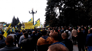 Организация «Авто Евро Сила» провела в Киеве масштабный протест у стена Верховной Рады, 6 сентября 2017 год