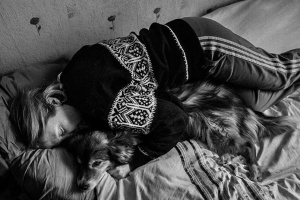 Доната с собакой Микутисом /Фотограф: Ганс Юнг (Hannes Jung)