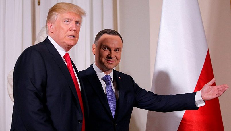 Президент США Дональд Трамп и президент Польши Анджей Дуда / Фото: REUTERS / Carlos Barria