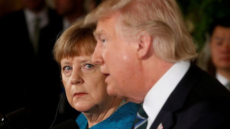 Канцлер Германии Ангела Меркель и президент США Дональд Трамп / Фото: Jonathan Ernst/Reuters