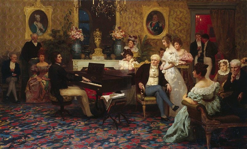 Генрих Семирадский. Шопен, играющий на фортепиано в салоне князя Радзивилла. 1887 год / Фото: Wikimedia Commons