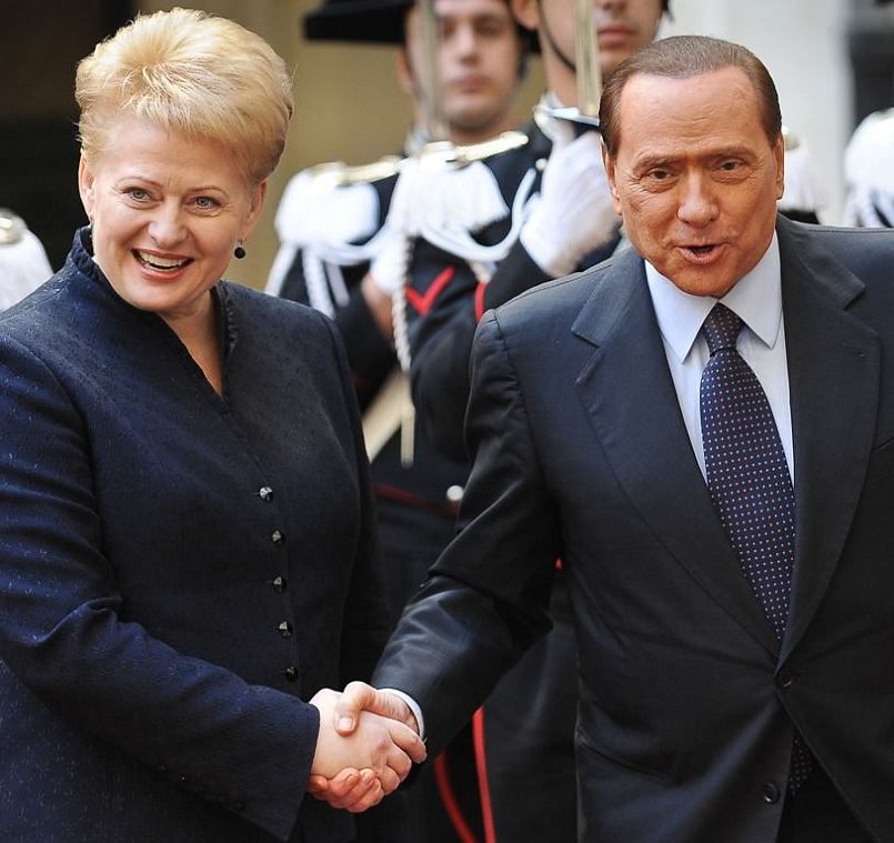 Даля Грибаускайте и Сильвио Берлускони / Фото: alfi.lt