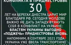 30 лет со дня подписания Соглашения о принципах мирного урегулирования конфликта в Приднестровье