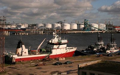 Грузооборот Вентспилсского порта рухнул на 40% за полгода