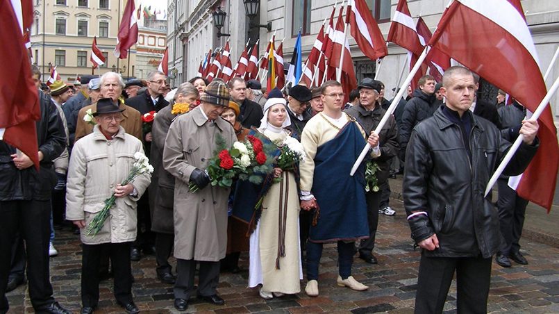 Марш ветеранов ваффен СС и их сторонников в Риге/ Фото: vecherka.ee