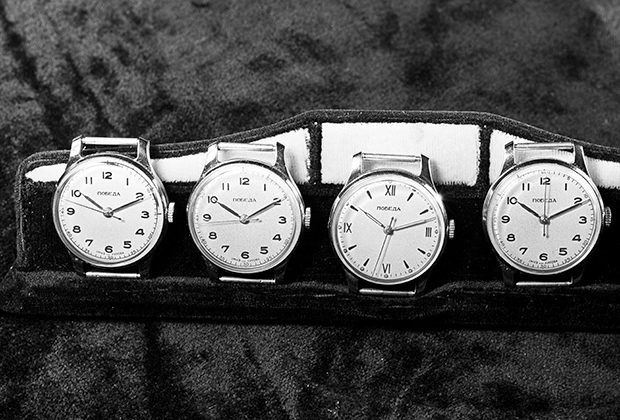 Мужские наручные часы марки «Победа». Москва, 1957 / Фото: А. Чепрунов / РИА Новости