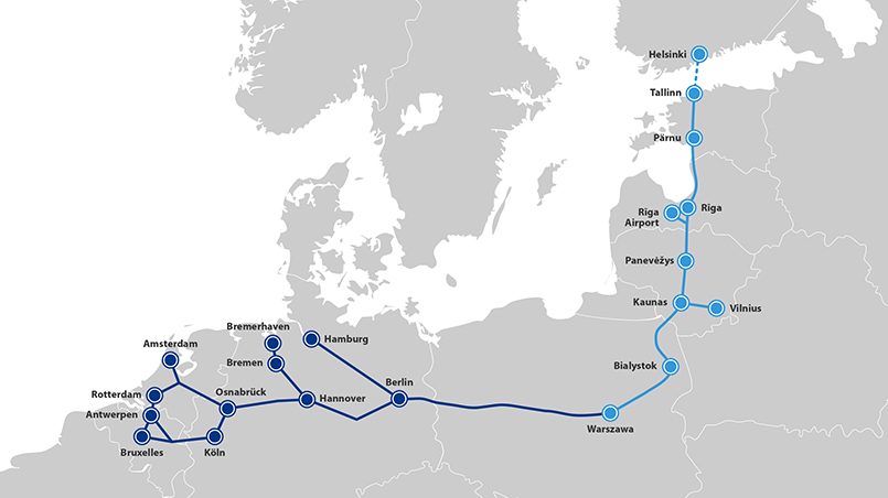 Карта проекта «Rail Baltica» / Фото: belmarket.by