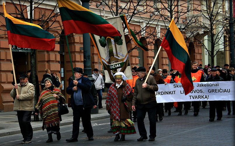 Митинг пенсионеров в Вильнюсе, 13 марта 2017 год / Фото: baltnews.lt