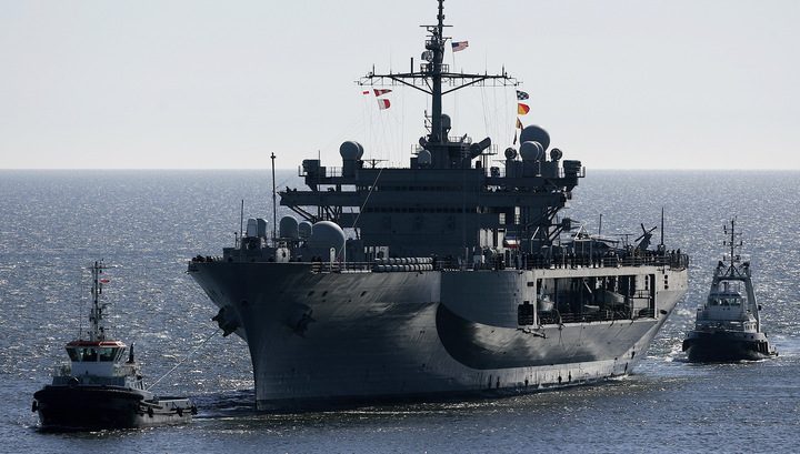 Флагманский корабль шестого флота США «Маунт Уитни», Таллин, учения Альянса, 2016 г. / Фото: vesti.ru
