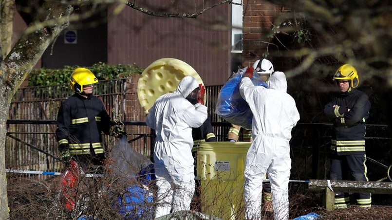 Британские следователи на месте преступления в Солсбери, 8 марта 2018 / Источник: svoboda.org
