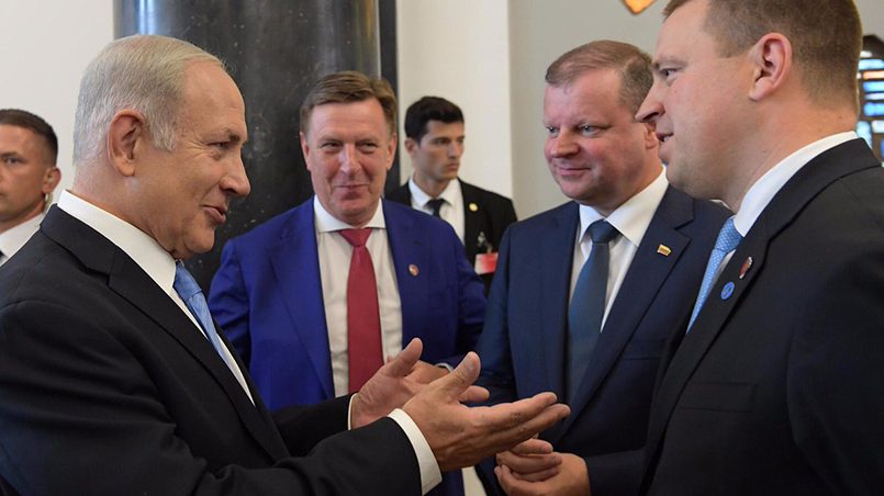 Биньямин Нетаньяху с премьер-министрами Литвы, Латвии и Эстонии / Фото: Twitter