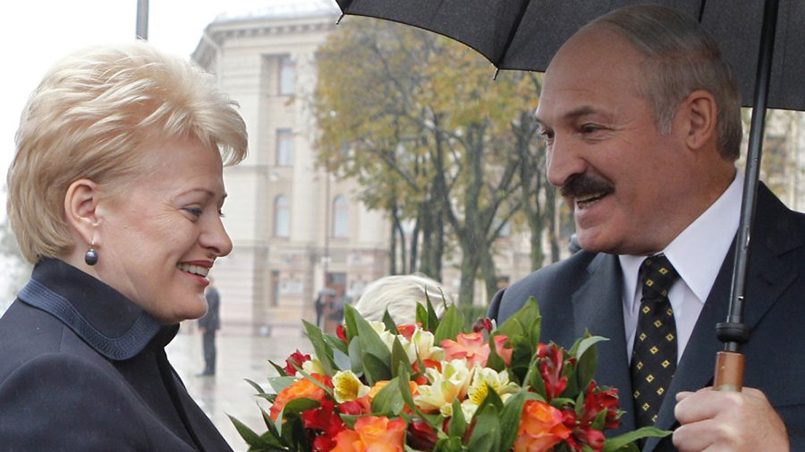 Даля Грибаускайте и Александр Лукашенко / Источник: 15min.lt