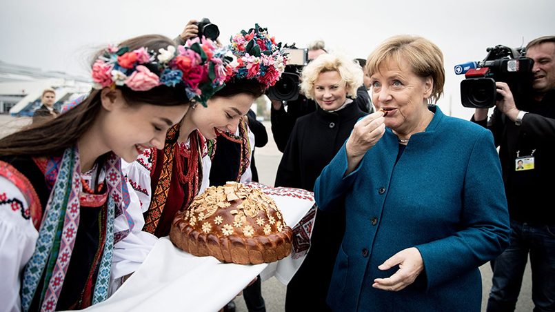 Меркель в аэропорту Борисполь / Фото: Global Look Press