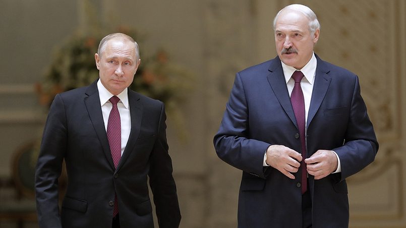 Президенты России и Беларуси Владимир Путин и Александр Лукашенко / Фото: News Front