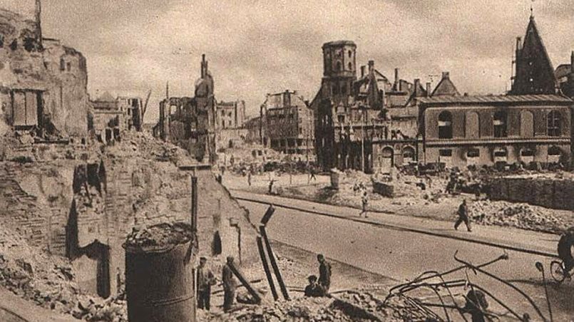 Разрушенная часть Старой Риги. Лето 1941 года
