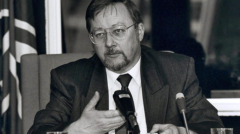 V. Landsbergis, Strasburas, 1990 metÅ³ liepos 9 / Nuotr.: CVCE 