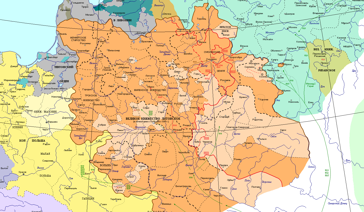 Вкл 14 век. Карта Великого княжества литовского 16 века. Карта великое княжество Литовское Литва. Литва в 15 веке карта. Великое княжество Литовское в 13-14 веках.