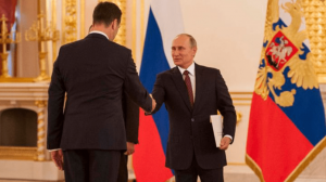 Марис Риекстиньш и Владимир Путин