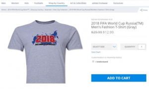 ФИФА выложила в свой онлайн-магазин футболки, посвященные чемпионату мира 2018 года, где Крым также был российским