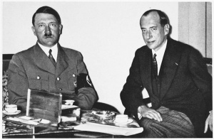 Министр иностранных дел Польши Юзеф Бек на встрече с Гитлером