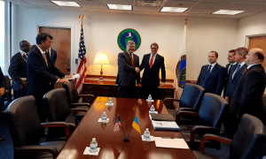 Петр Порошенко с министром энергетики США Риком Перри