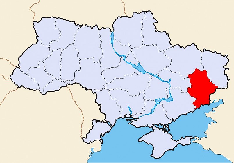 Донецкая область на карте / Источник: dic.academic.ru