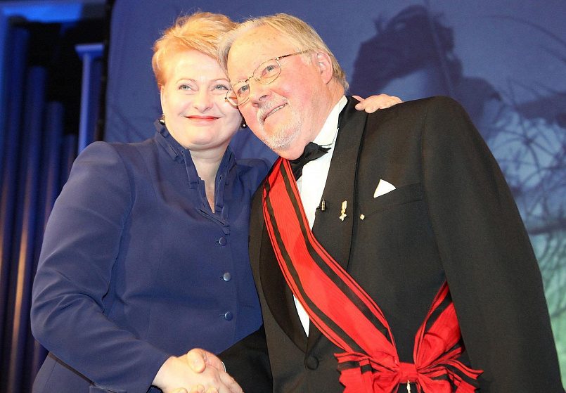 Президент Литвы Даля Грибаускайте и Витаутас Ландсбергис / Фото: obzor.lt