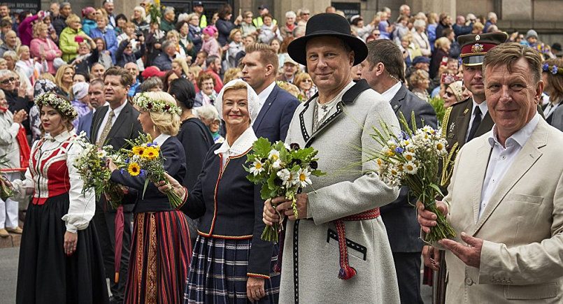 Вселатвийский праздник песни и танца в Риге © Foto: Latvijas Valsts prezidenta kanceleja