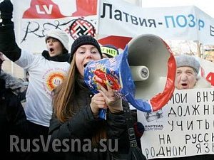 Митинг в Риге против перевода школ на латышский язык / Фото: RusVesna.su
