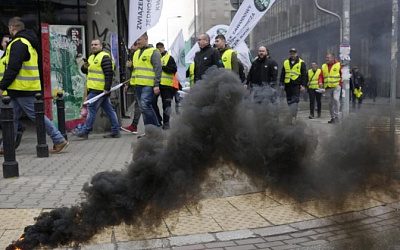 Польские шахтеры устроили акцию против регулирования выбросов метана