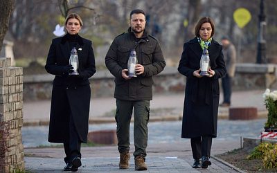 Президент Молдовы в Киеве почтила память погибших активистов Евромайдана