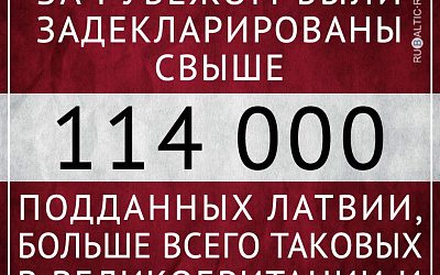 За пределами Латвии задекларировано латышей на Даугавпилс с хвостиком