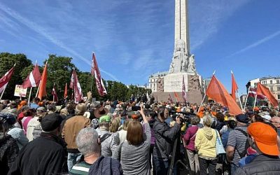 В Риге прошла массовая акция протеста против политики правительства