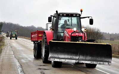 В Латвии фермеры проводят акции протеста